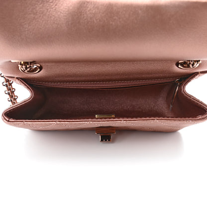 Chanel Metallic Grained Calfskin Quilted 2.55 Reissue Mini Flap Copper Pink 4 of 4