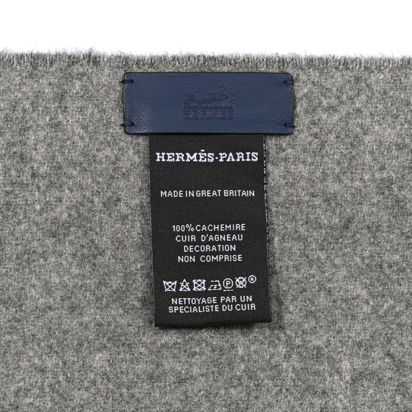 Cashmere Lambskin Pocket Muffler Gris Chine