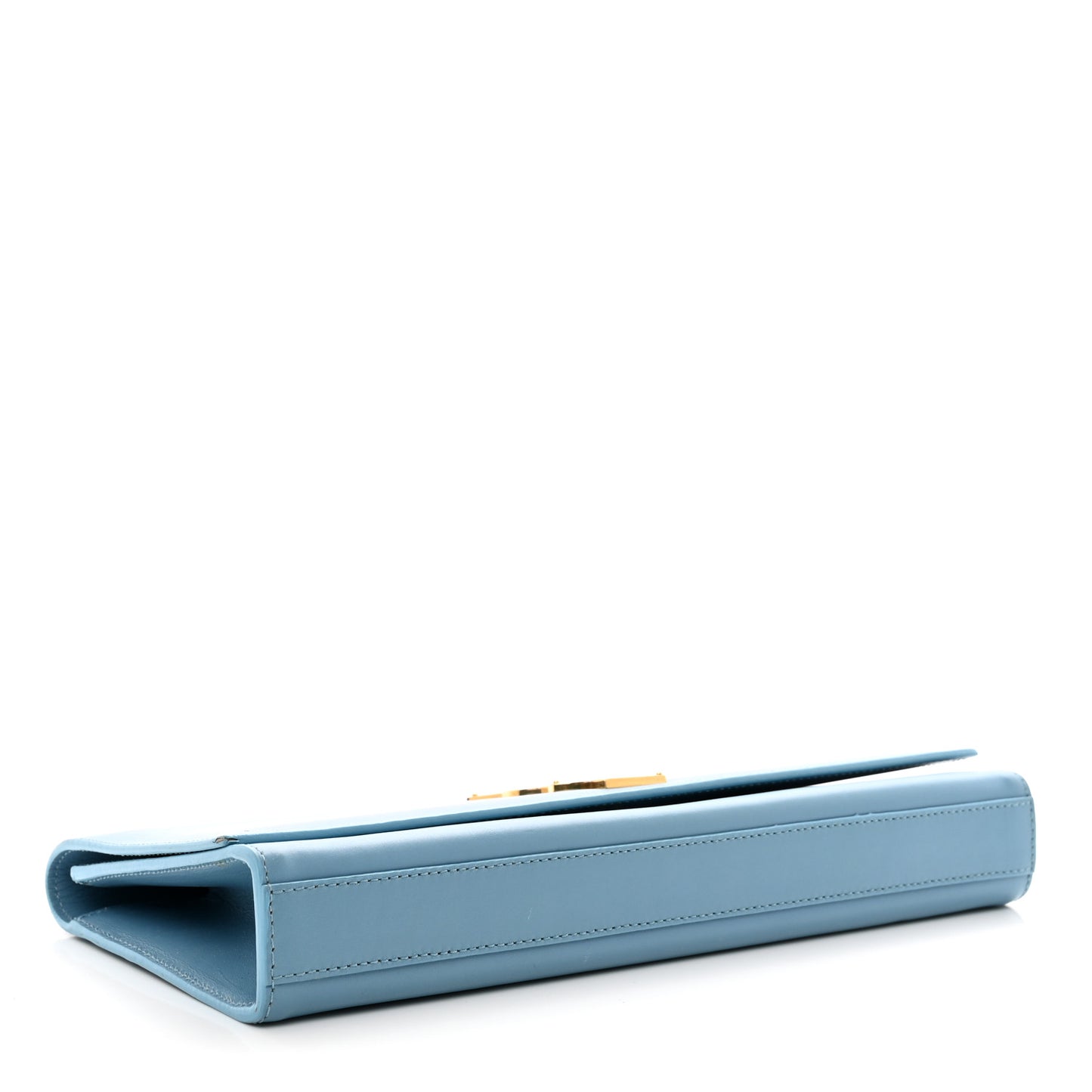 Smooth Calfskin Classic Monogram Cassandre Clutch Blue Glacier
