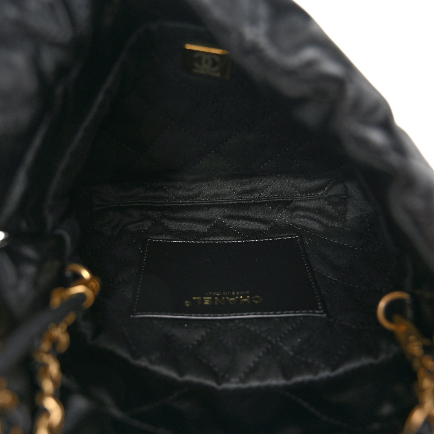 Chanel Shiny Calfskin Quilted Mini Chanel 22 Black 5 of 10