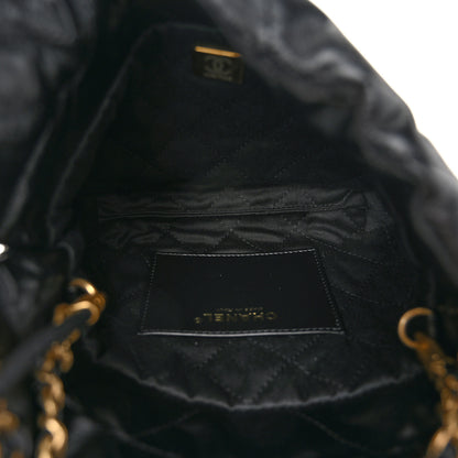 Chanel Shiny Calfskin Quilted Mini Chanel 22 Black 5 of 10