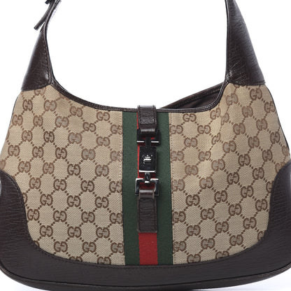 Gucci Monogram Web Jackie O Hobo Dark Brown 15 of 15