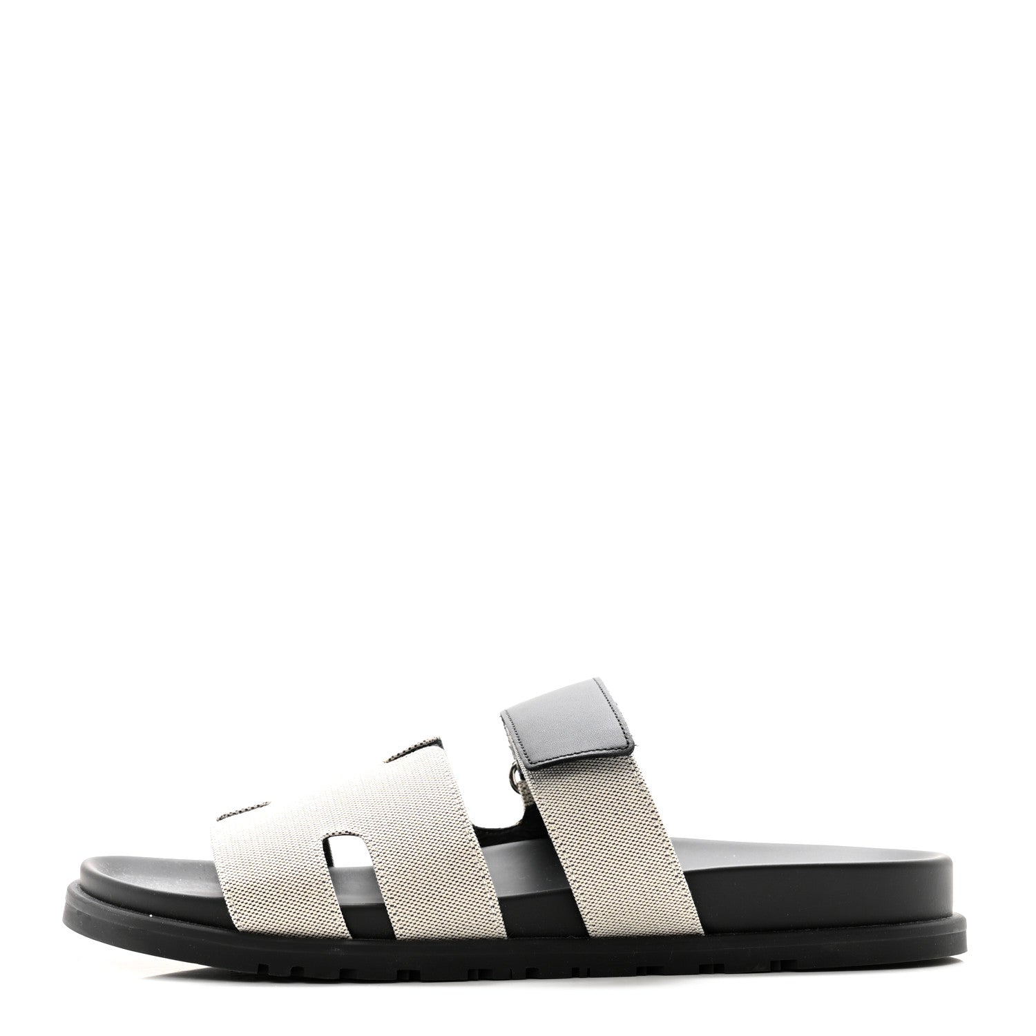 Hermes Toile De Coton Veau Lisse Mens Chypre Sandals 42 Prunoir 1 of 9