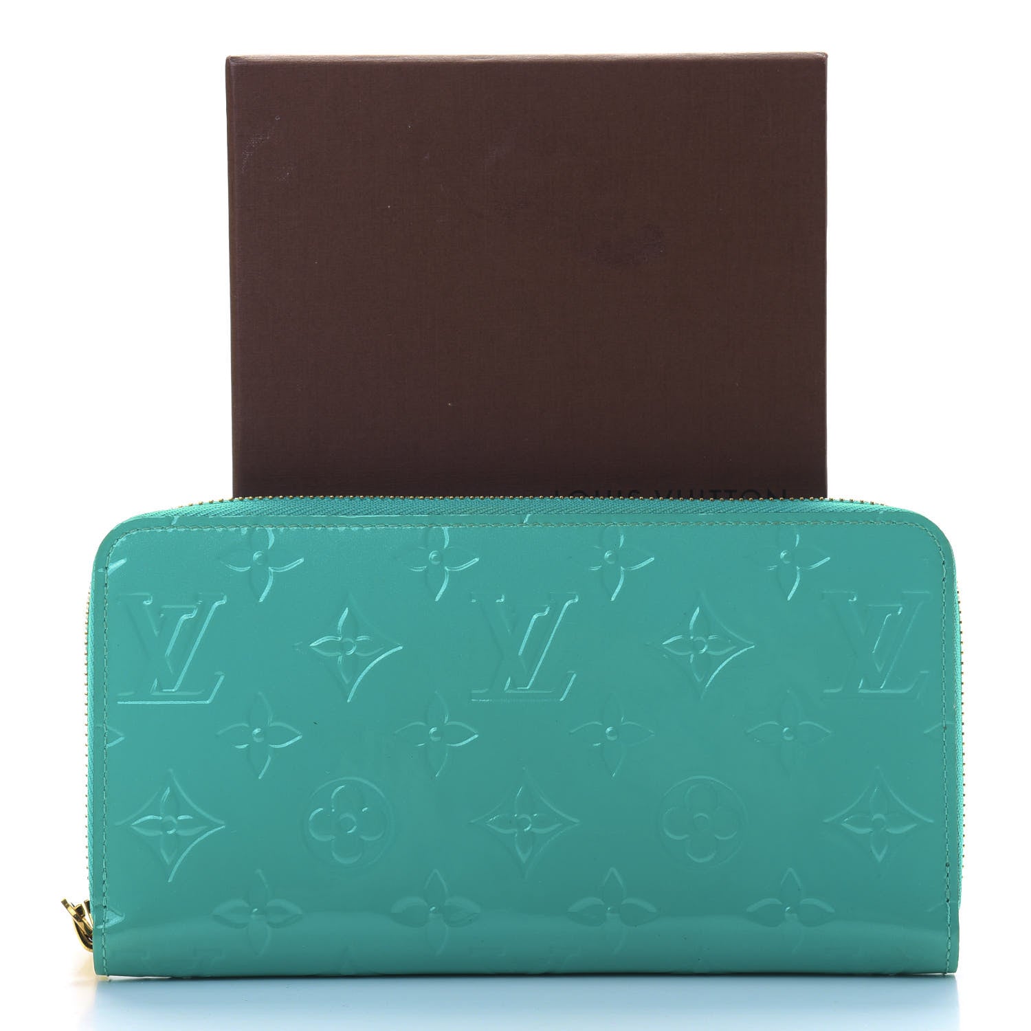 Louis Vuitton Vernis Zippy Wallet Bleu Lagon 9 of 9