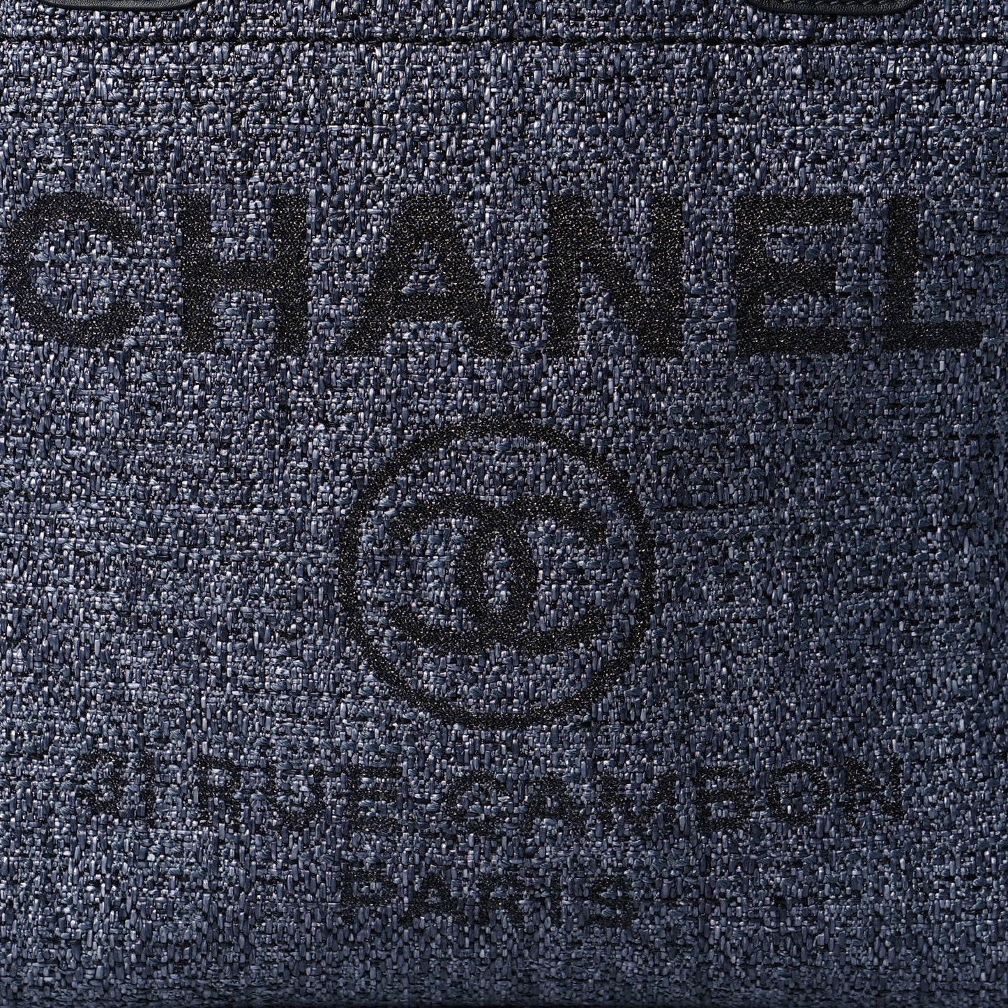 Lurex Boucle Mini Deauville Tote Black