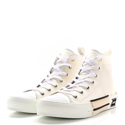 Christian Dior Canvas Mens B23 High Top Sneakers 45 White 3 of 13