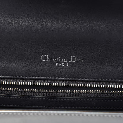 Christian Dior Metallic Patent Micro-Cannage Medium Diorama Flap Bag Silver 8 of 9