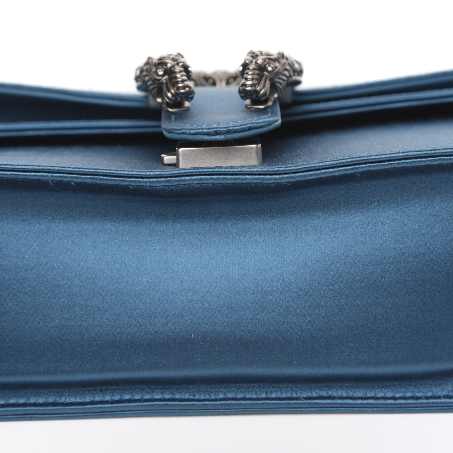 Satin Silk Crystal Small Dionysus Shoulder Bag Turchese Black Diamond