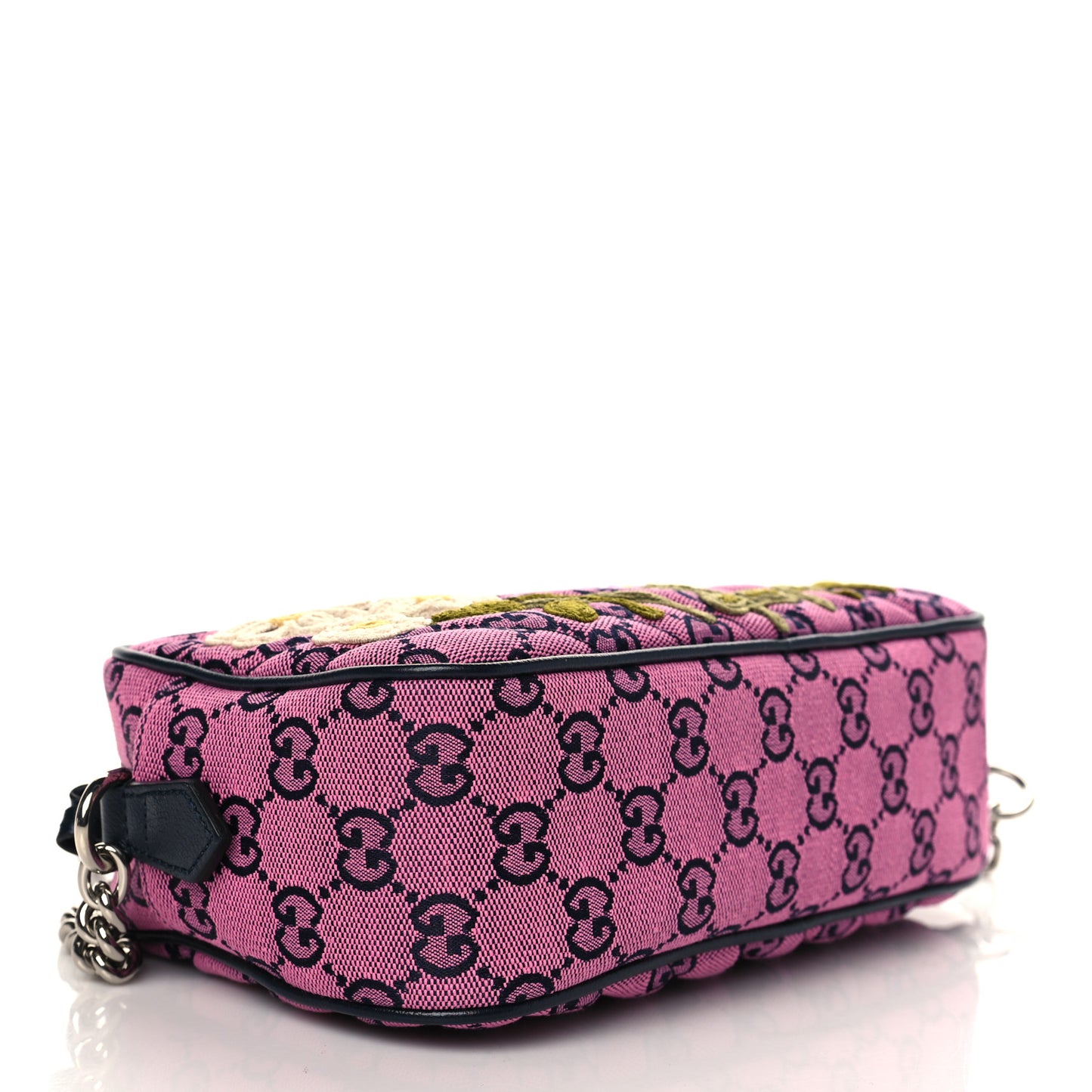 Monogram Multicolor Matelasse Diagonal Floral Embroidered Small GG Marmont Chain Shoulder Bag Pink Blue Ivory Green Lilac