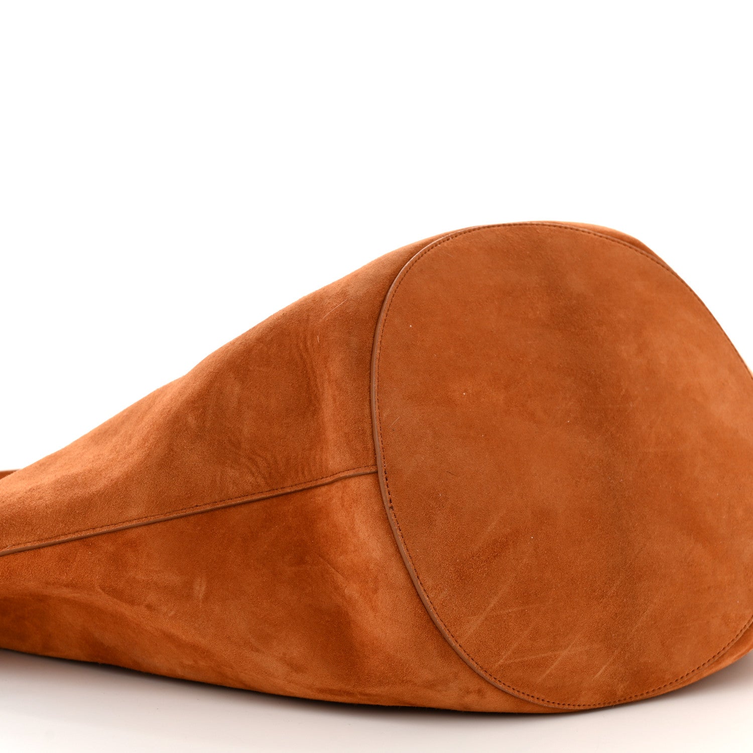 Khaite Suede Calfskin Medium Lotus Tote Caramel 9 of 10