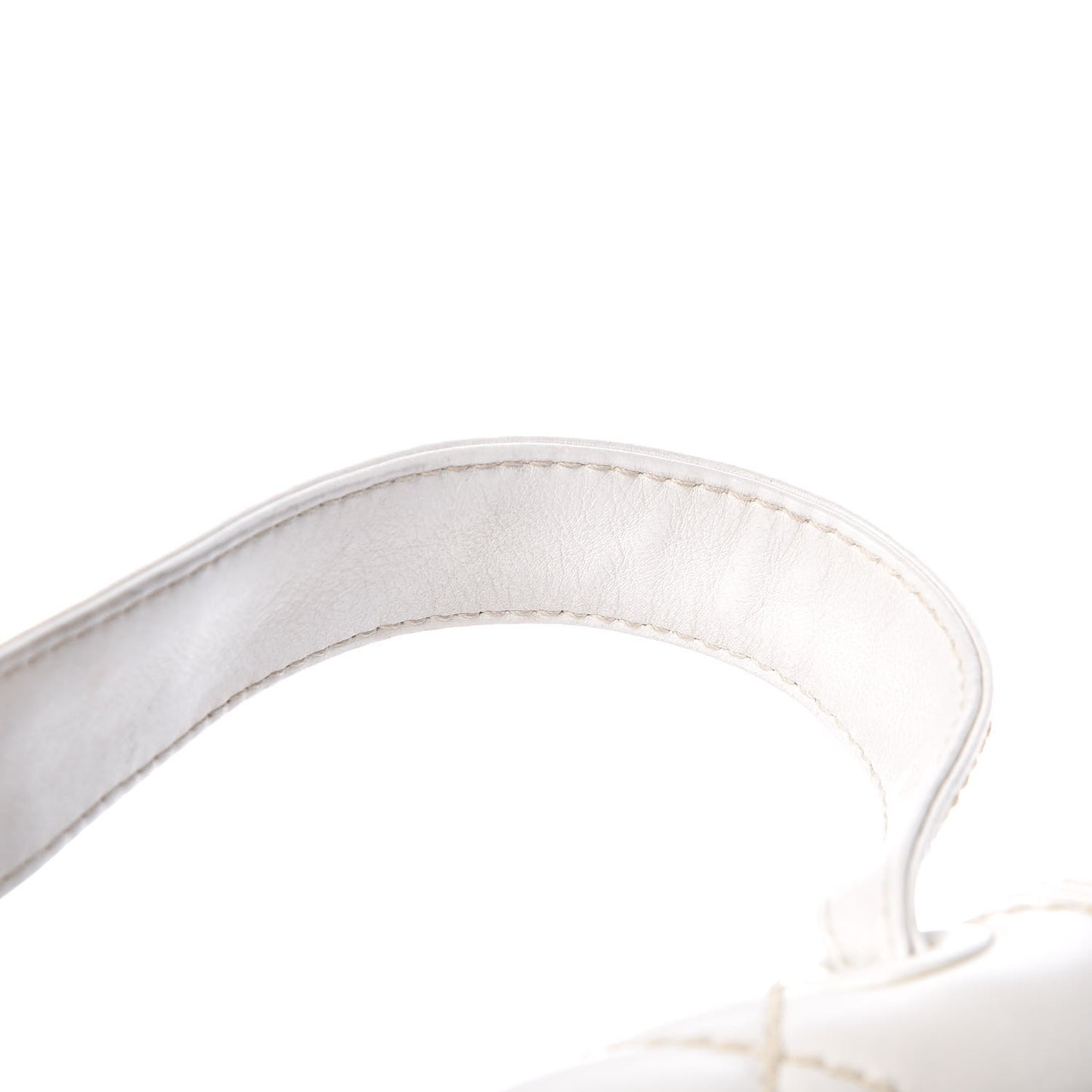 Calfskin Quilted Wild Stitch Flap White