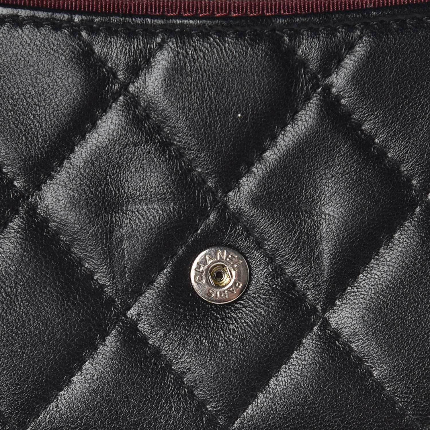 Chanel Lambskin Quilted Flap Card Holder Wallet Black 9 of 13