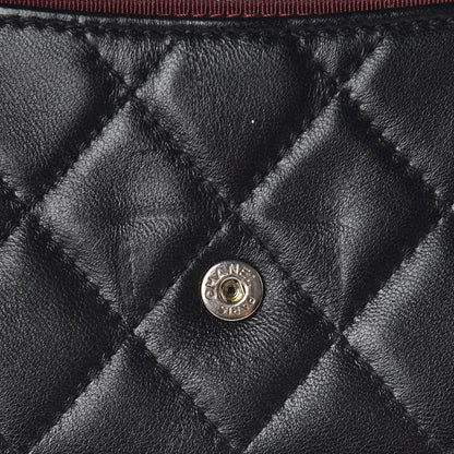 Chanel Lambskin Quilted Flap Card Holder Wallet Black 9 of 13