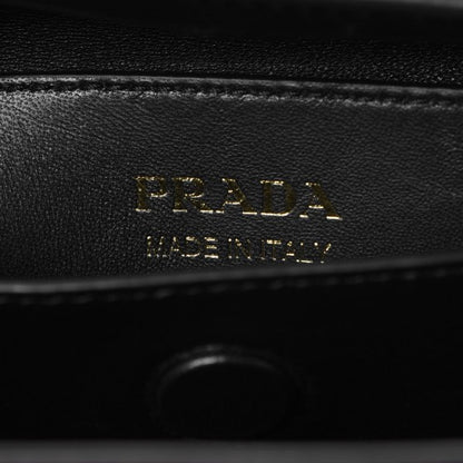 Prada Saffiano Cuir Bi-Color Medium Double Bag Palissandro Black 6 of 8