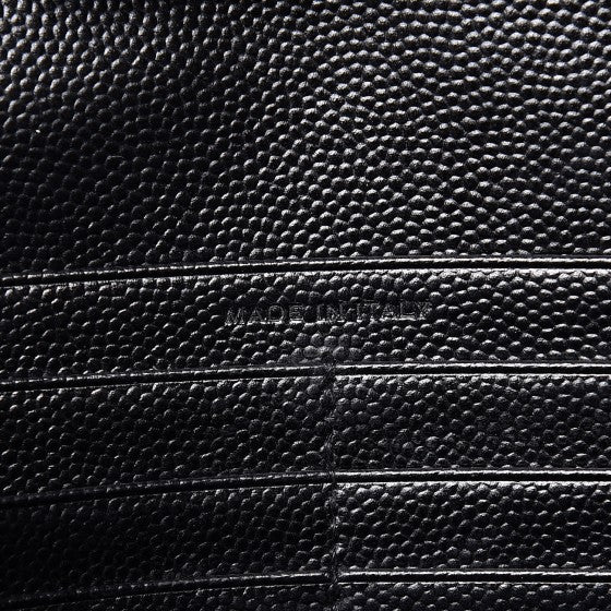 Grain De Poudre Matelasse Chevron Monogram Chain Wallet Black