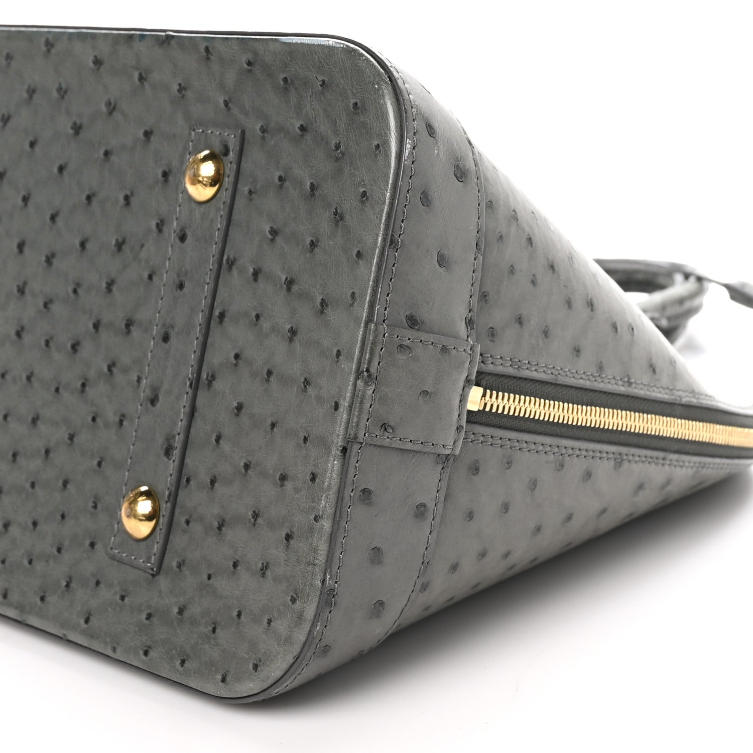 Louis Vuitton Ostrich Alma MM Gris 9 of 10