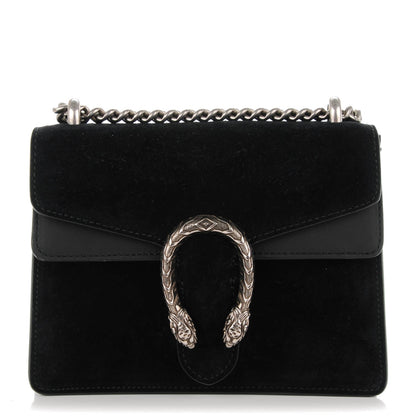 Gucci Suede Mini Dionysus Shoulder Bag Black 1 of 7