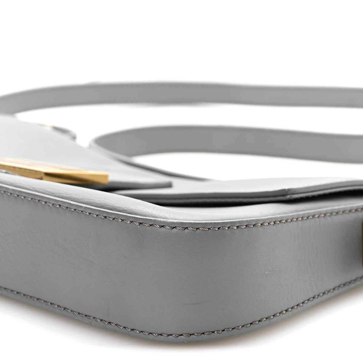 Fendi Vitello Flamingo Enamel Interchangeable Strap Baguette Grigio Chiaro Latte Tabacco 10 of 11