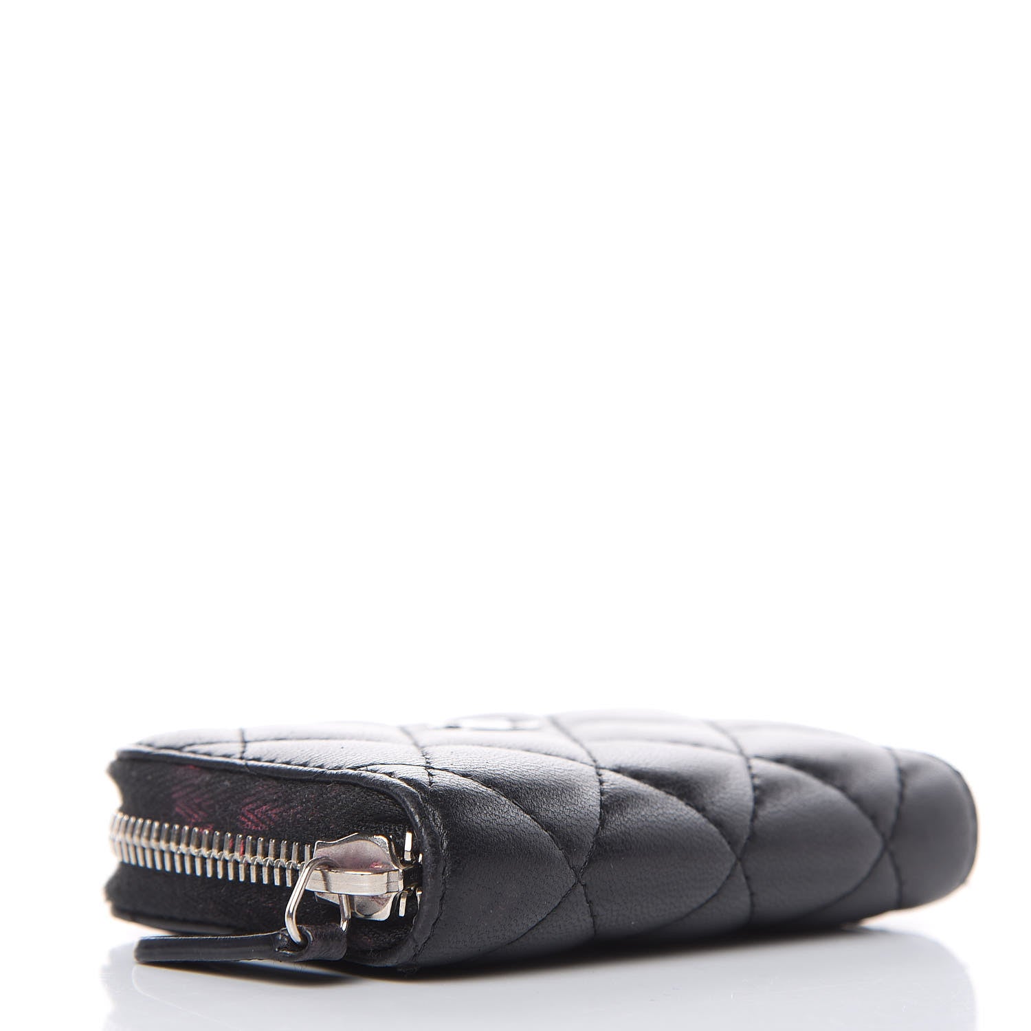 Chanel Lambskin Quilted Zip Coin Purse Black 4 of 10