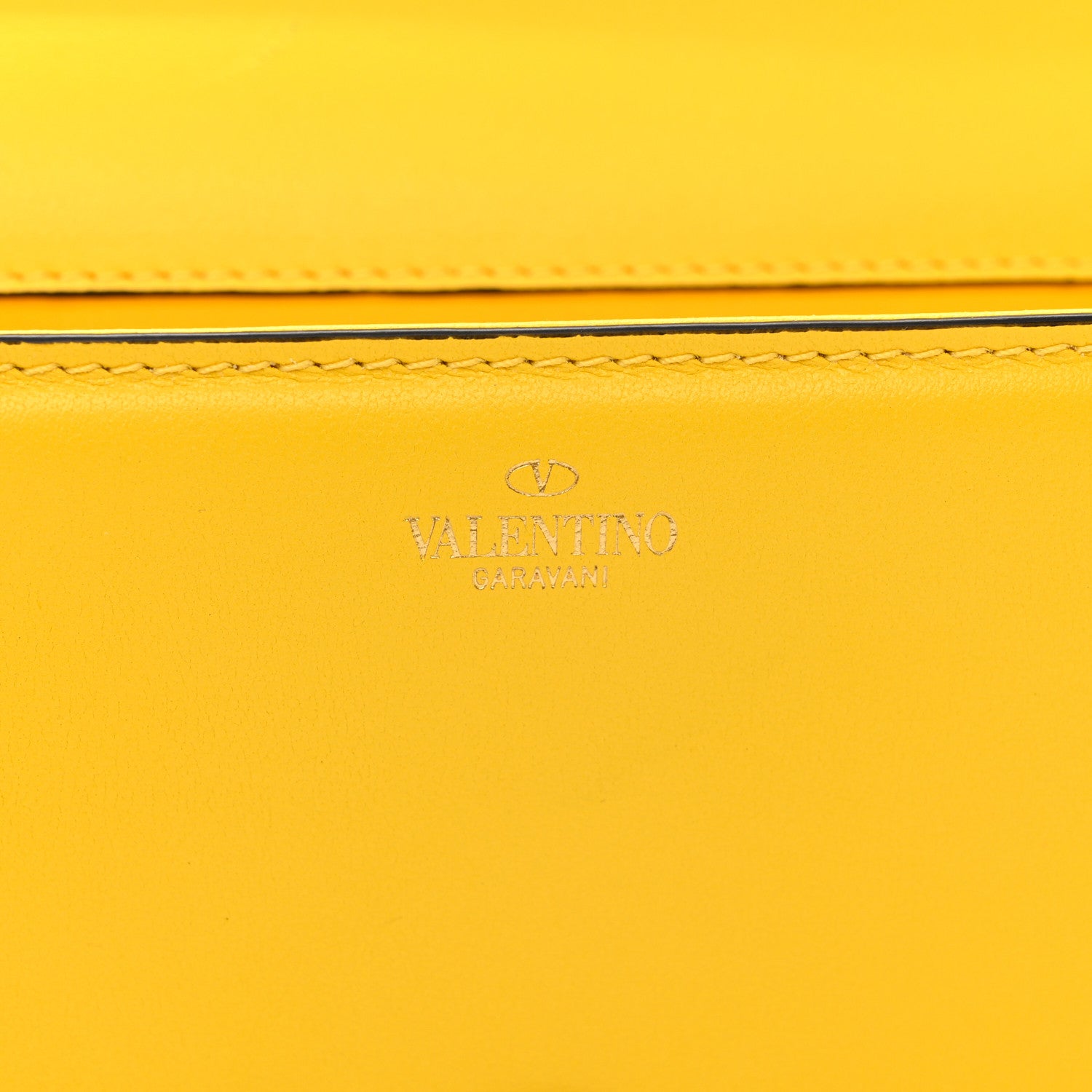 Valentino Garavani Calfskin Vlogo Loco Shoulder Bag Bright Lemon 6 of 11