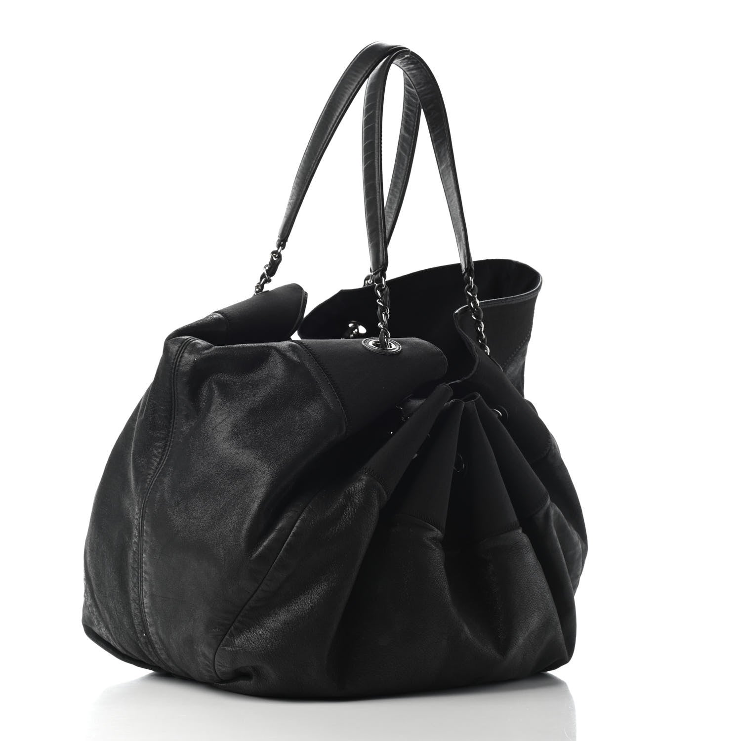 Chanel Iridescent Calfskin Large Stretch Spirit Cabas Black 3 of 10