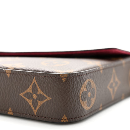 Louis Vuitton Monogram Pochette Felicie Chain Wallet Fuchsia 10 of 12