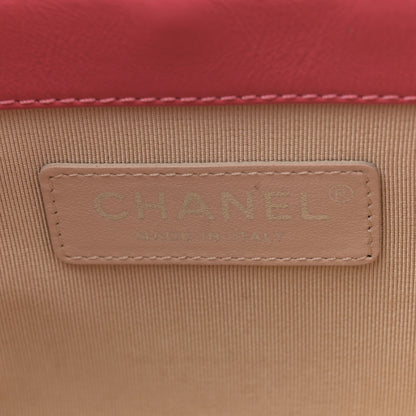 Chanel Calfskin Raffia Small Take Away Vanity Case Bag Pink Beige 6 of 10