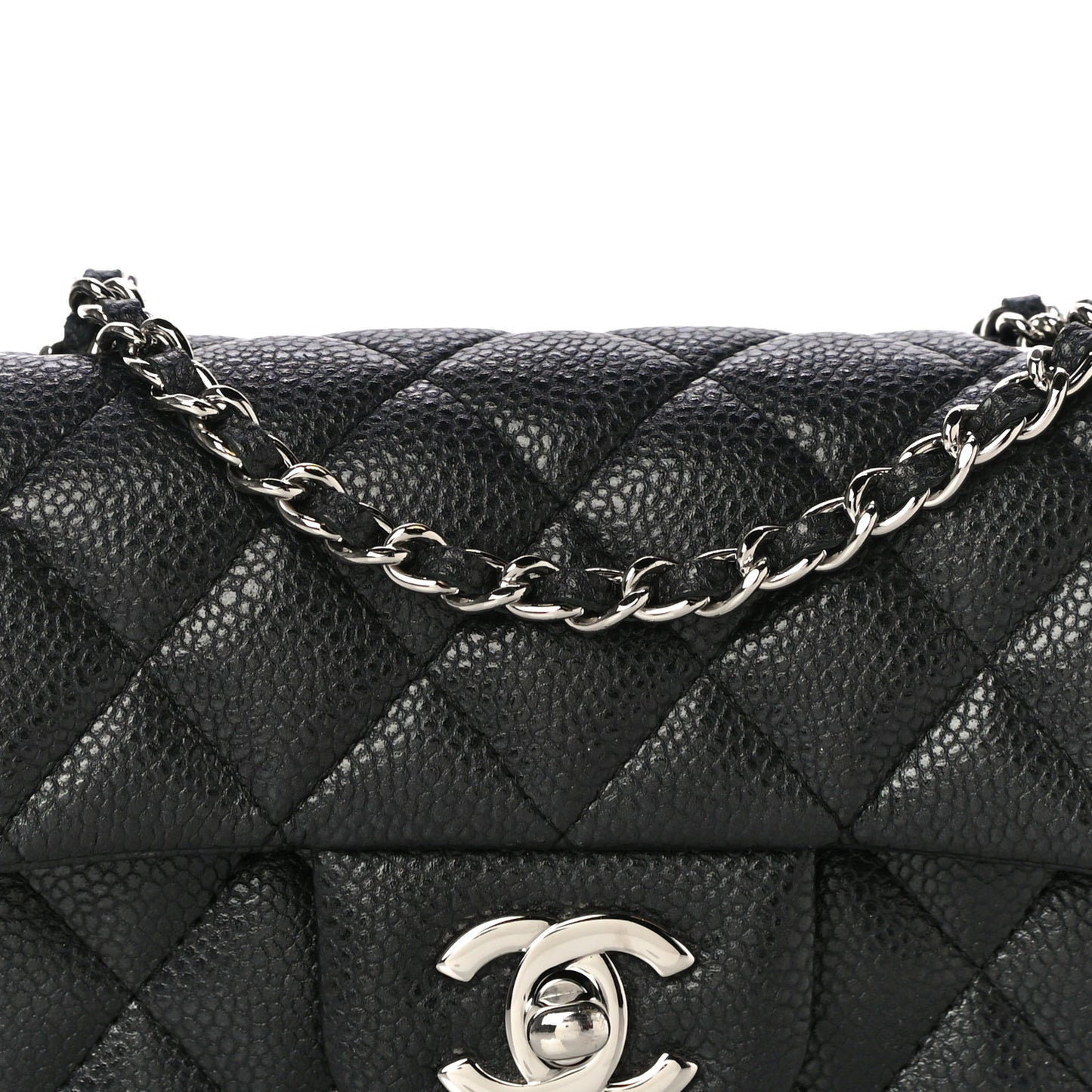 Caviar Quilted Extra Mini Flap Black