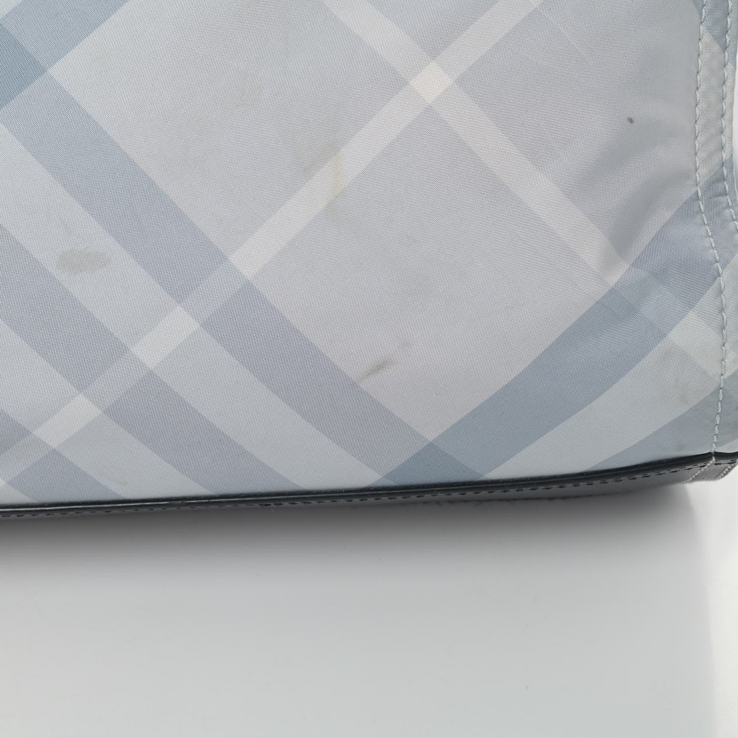Burberry Nylon Check Buckleigh Packable Tote Light Blue 5 of 5