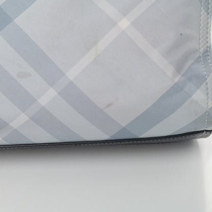 Burberry Nylon Check Buckleigh Packable Tote Light Blue 5 of 5