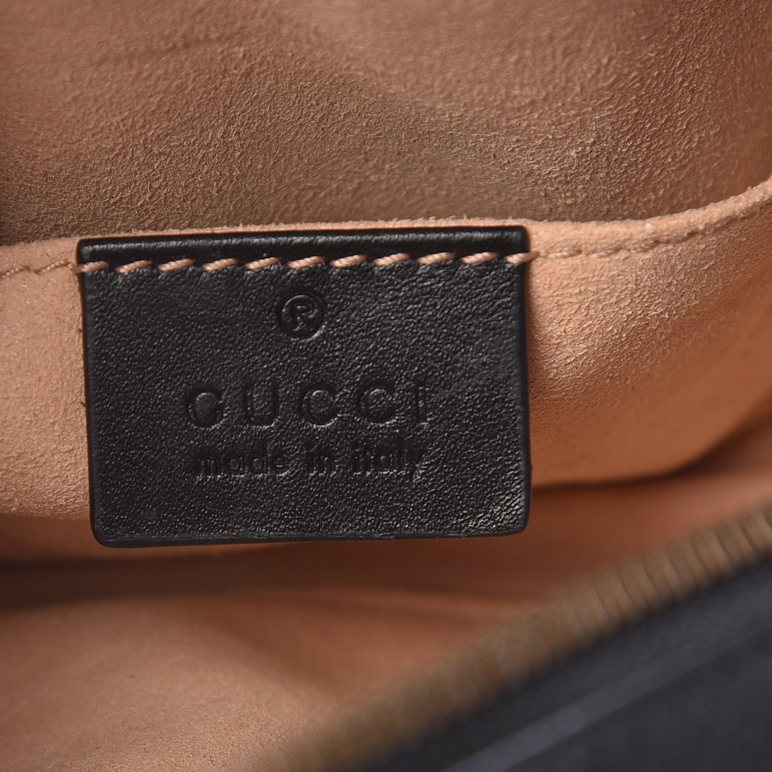 Gucci Calfskin Matelasse GG Marmont Belt Bag 85 34 Black 8 of 11