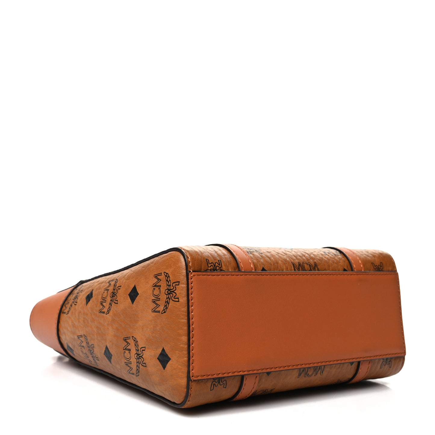 Visetos Nappa Mini Toni Top Zip Shopper Tote Cognac
