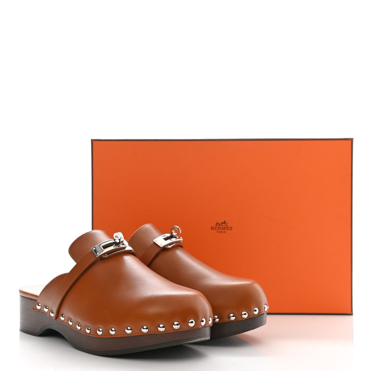 Hermes Heritage Calfskin Carlotta Mules 37 Naturel 9 of 9