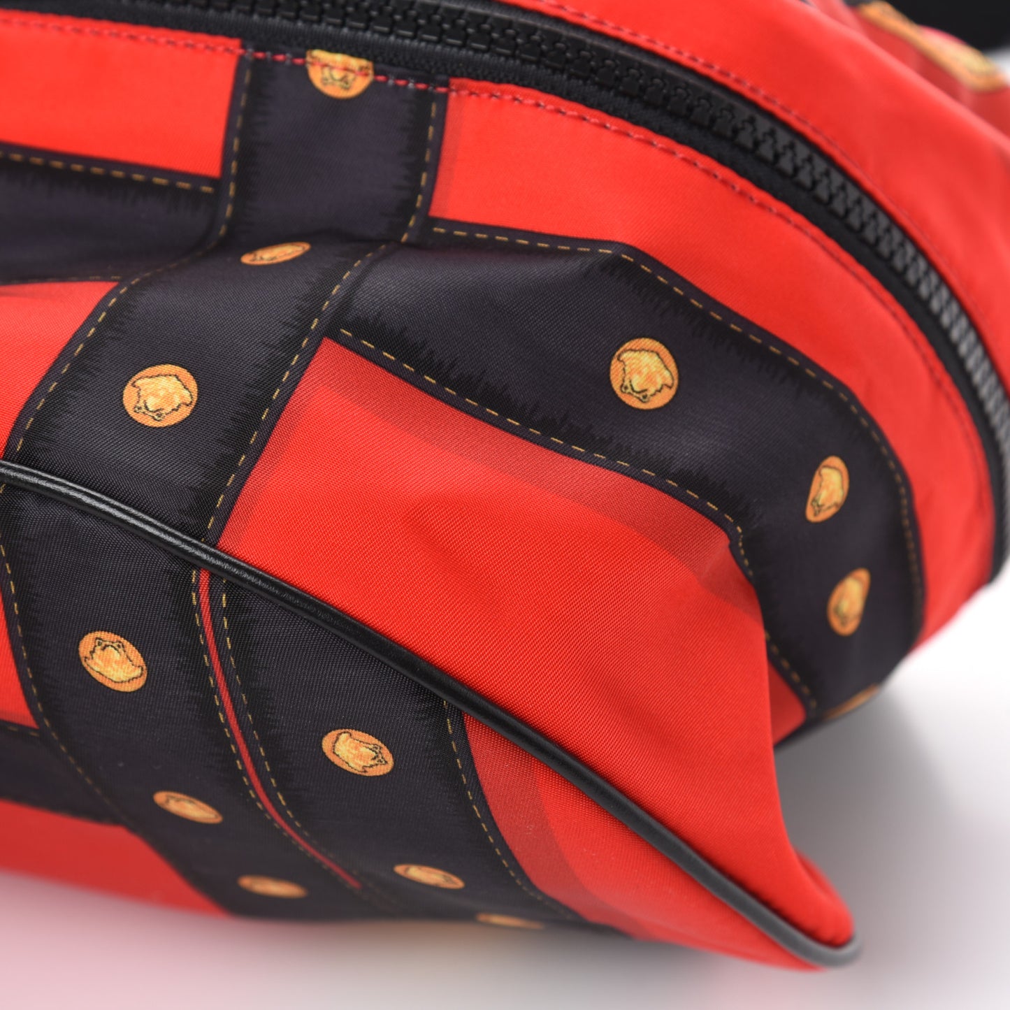 Nylon Tribute Print Belt Bag Red Multicolor