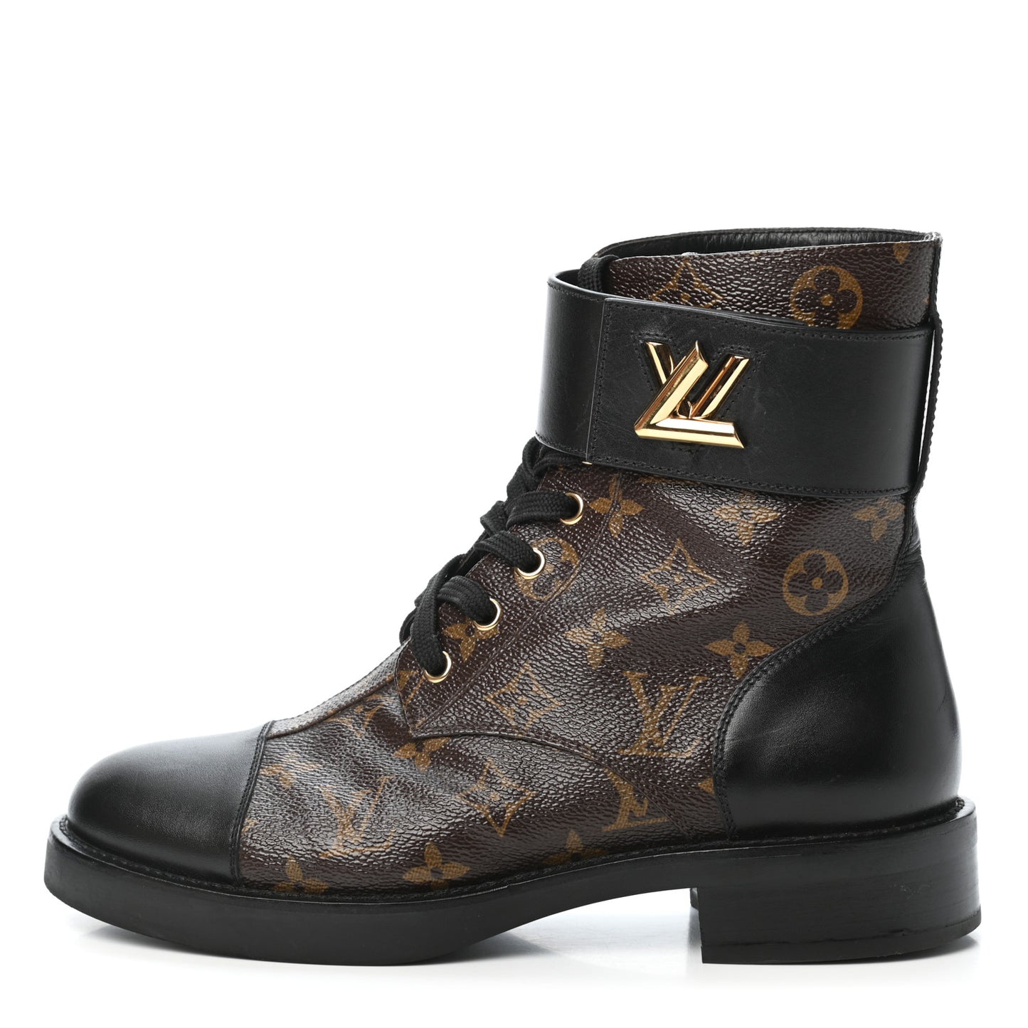 Calfskin Monogram Wonderland Flat Ranger Boots 39 Black