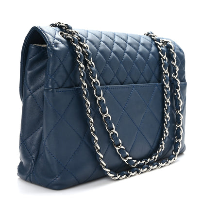 Chanel Calfskin Quilted In the Business Flap Dark Navy Blue 3 of 9
