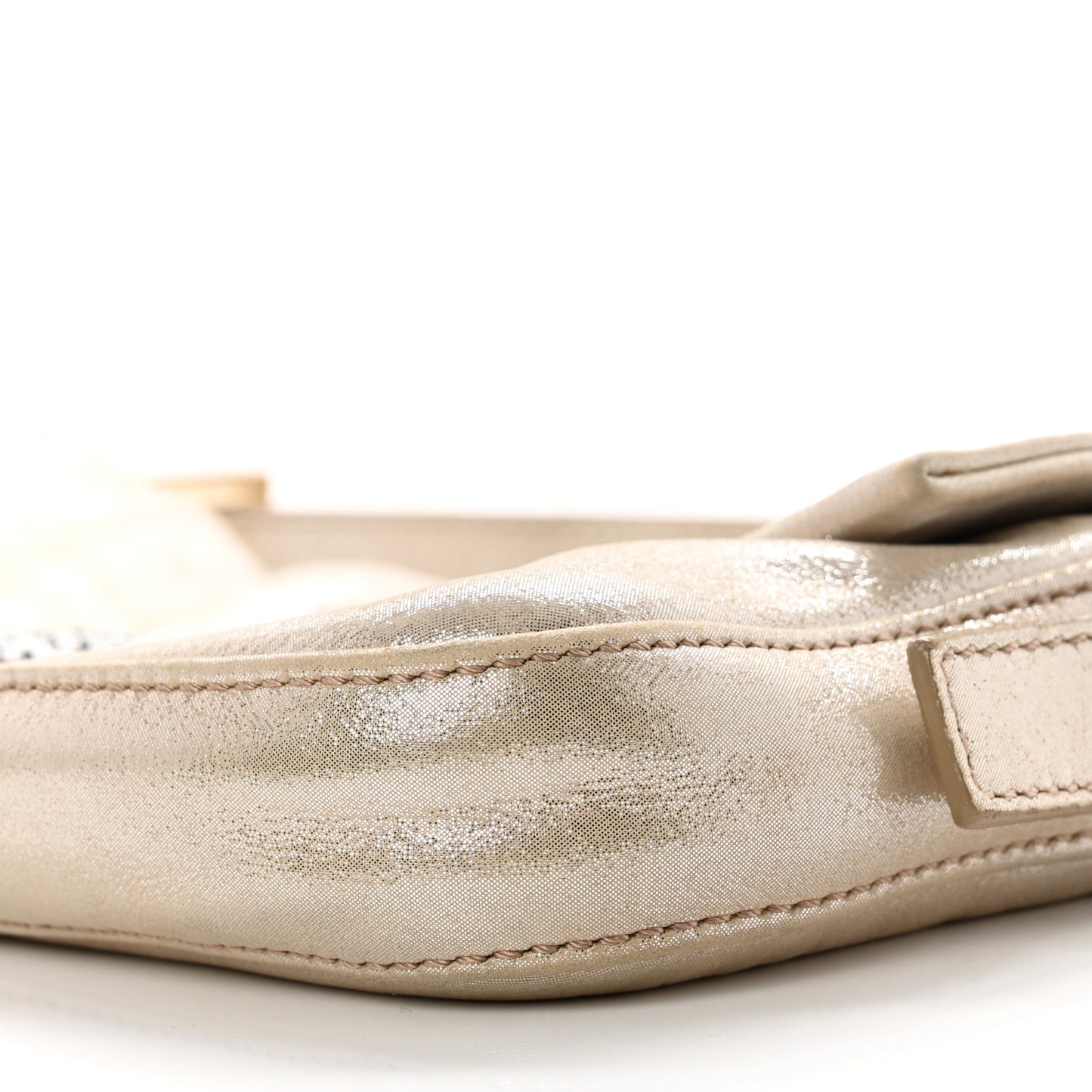 Metallic Lurex Crystal Baguette Gold