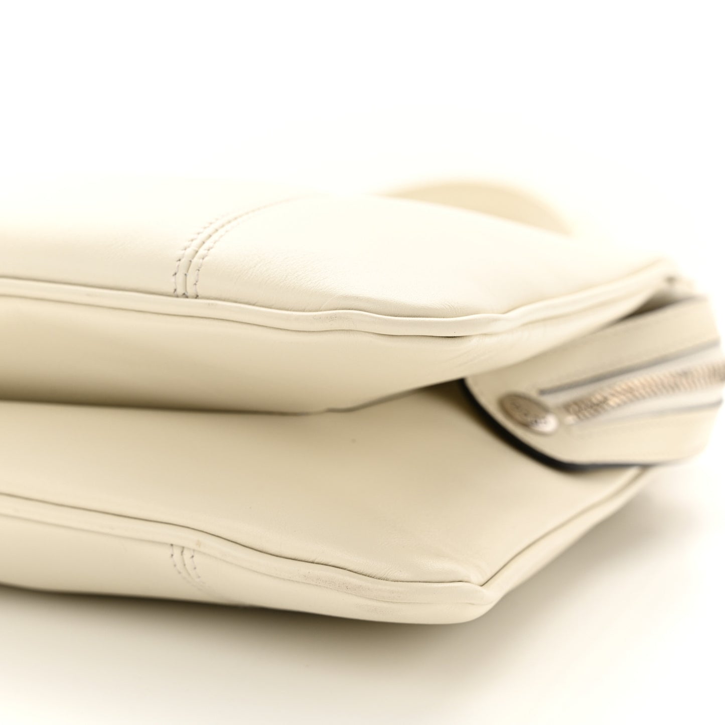 Senna Calfskin Petite GG Small Tote Bag Mystic White