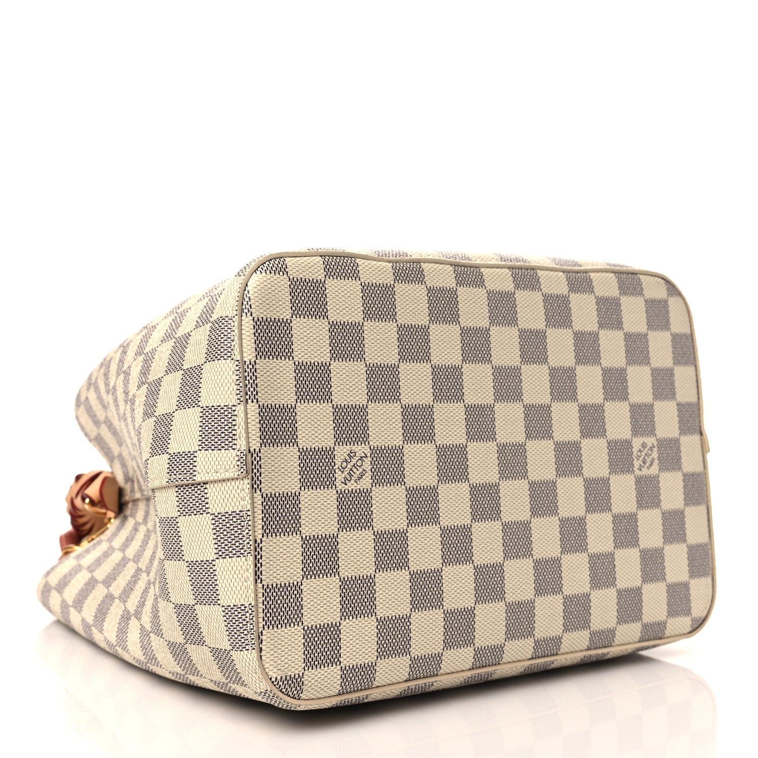 Louis Vuitton Damier Azur Braided Neonoe MM Peach Cream 4 of 7