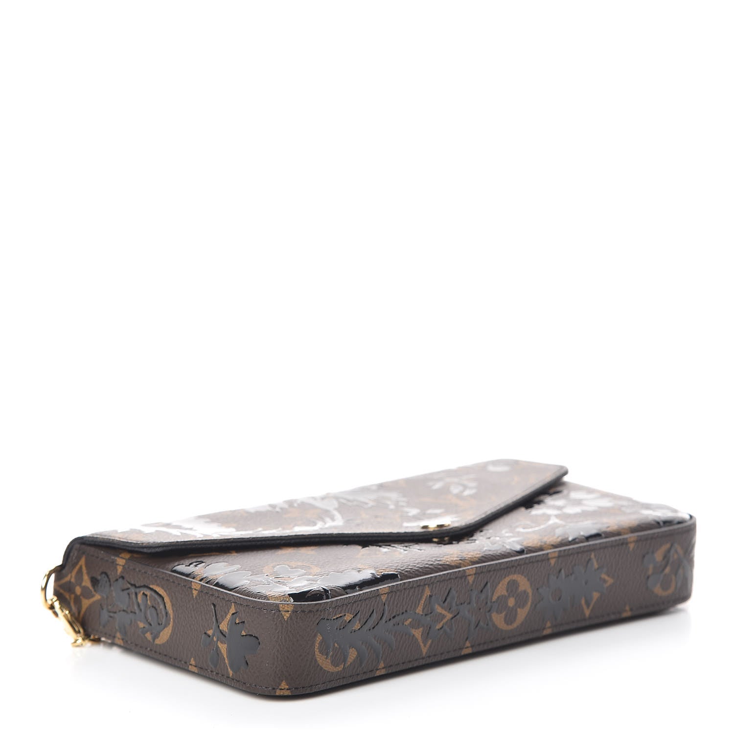 Louis Vuitton Monogram Blossom Pochette Felicie Chain Wallet Black 4 of 13