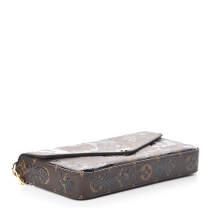 Louis Vuitton Monogram Blossom Pochette Felicie Chain Wallet Black 4 of 13