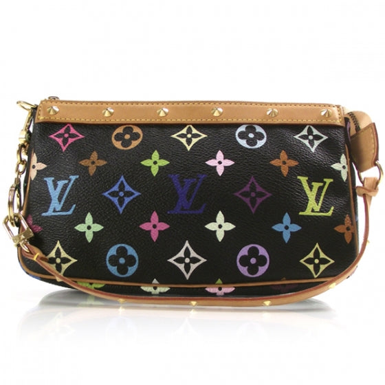 Louis Vuitton Monogram Multicolor Pochette Accessories Black 1 of 9