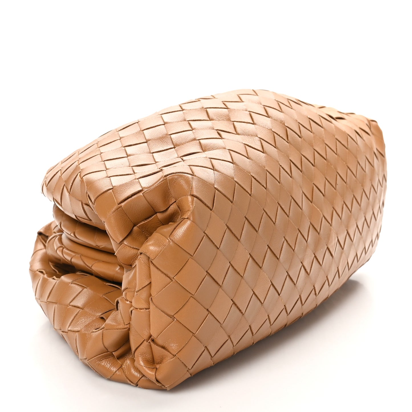 Nappa Maxi Intrecciato The Pouch Oversized Clutch Caramel
