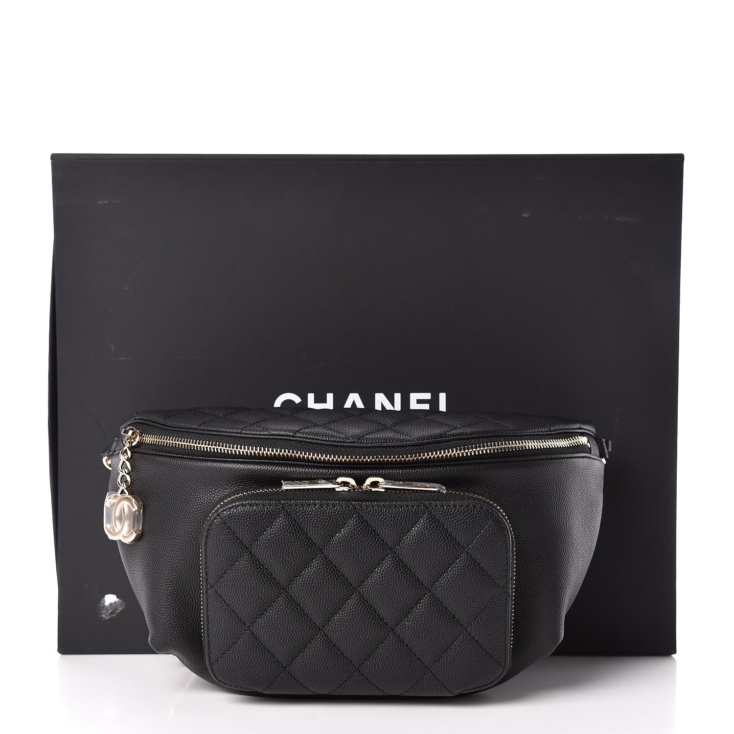 Chanel Caviar Quilted Business Affinity Waist Belt Bag Black 11 of 11