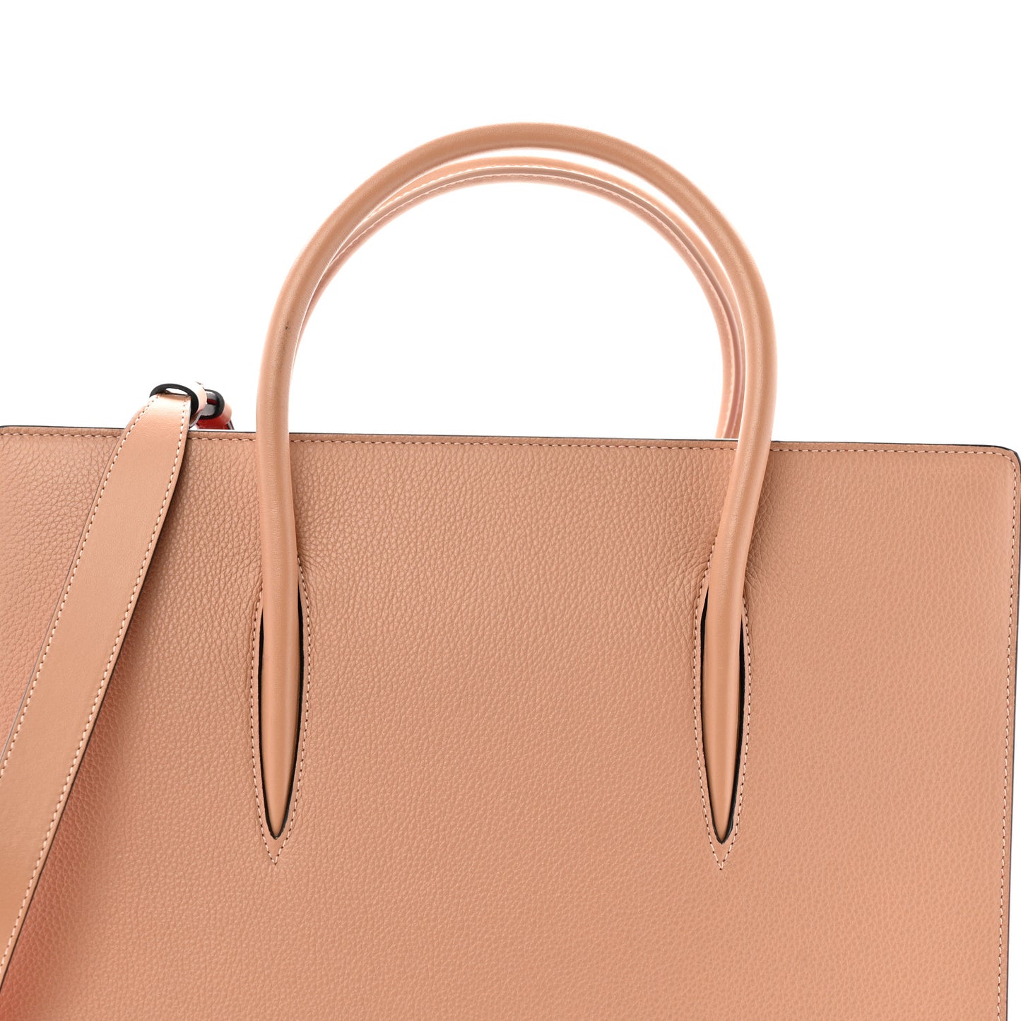 Calfskin Patent Studded Large Paloma Nude