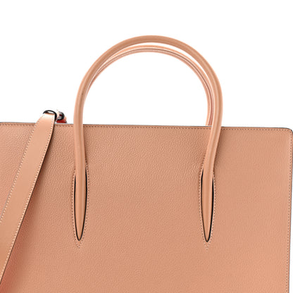 Christian Louboutin Calfskin Patent Studded Large Paloma Nude 7 of 12