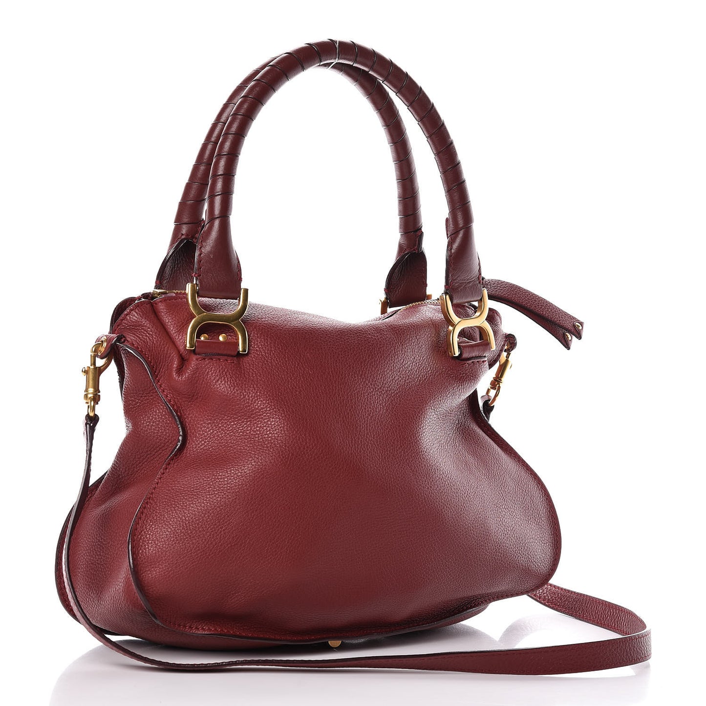 Calfskin Medium Marcie Satchel Cocoa