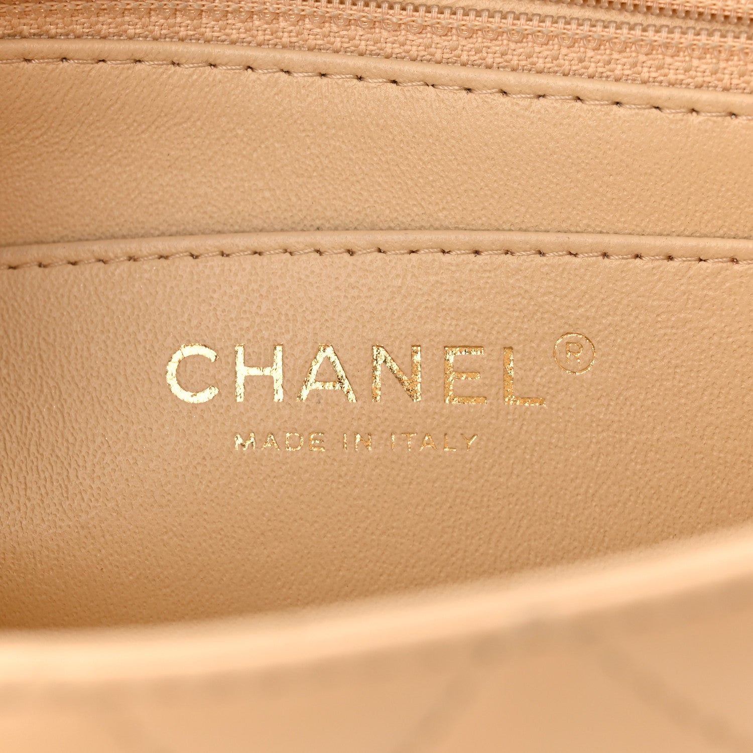 Chanel Lambskin Quilted Mini Rectangular Flap Beige 6 of 12