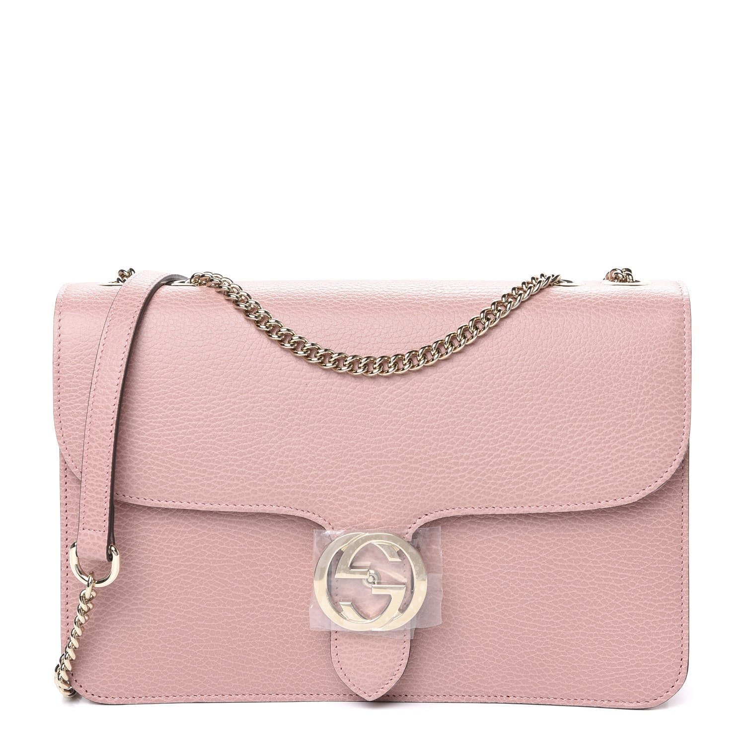Gucci Dollar Calfskin Interlocking G Shoulder Bag Soft Pink 1 of 9