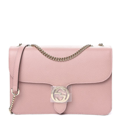 Gucci Dollar Calfskin Interlocking G Shoulder Bag Soft Pink 1 of 9